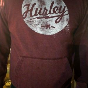 Burgandy Hurley hoodie unisex
